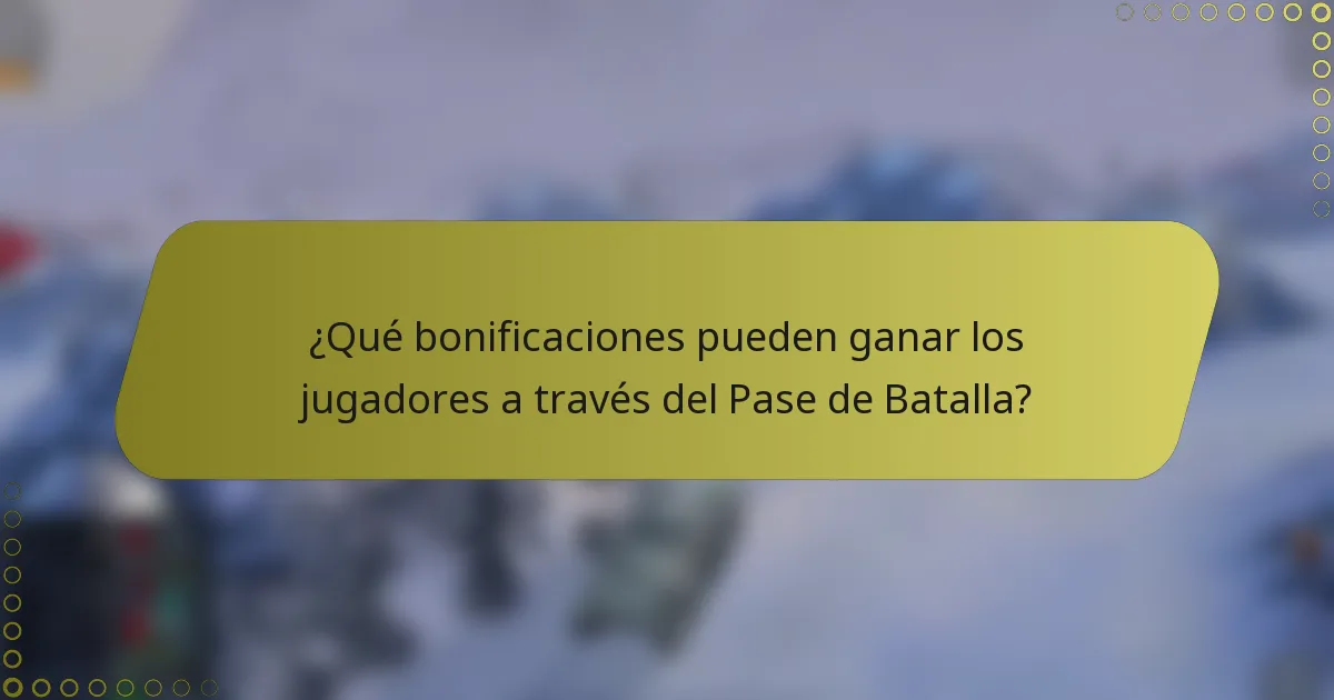 ¿Qué bonificaciones pueden ganar los jugadores a través del Pase de Batalla?